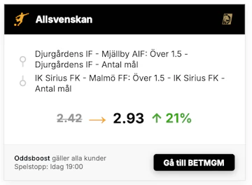 Boost allsvenskan 31 augusti