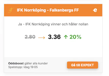 Boost ifk norrkoping halla nollan o vinna mot falkenberg