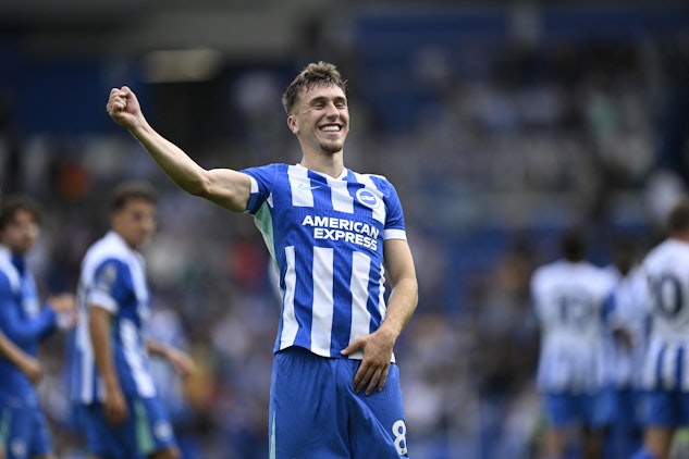 Brajan Gruda firar mot man city