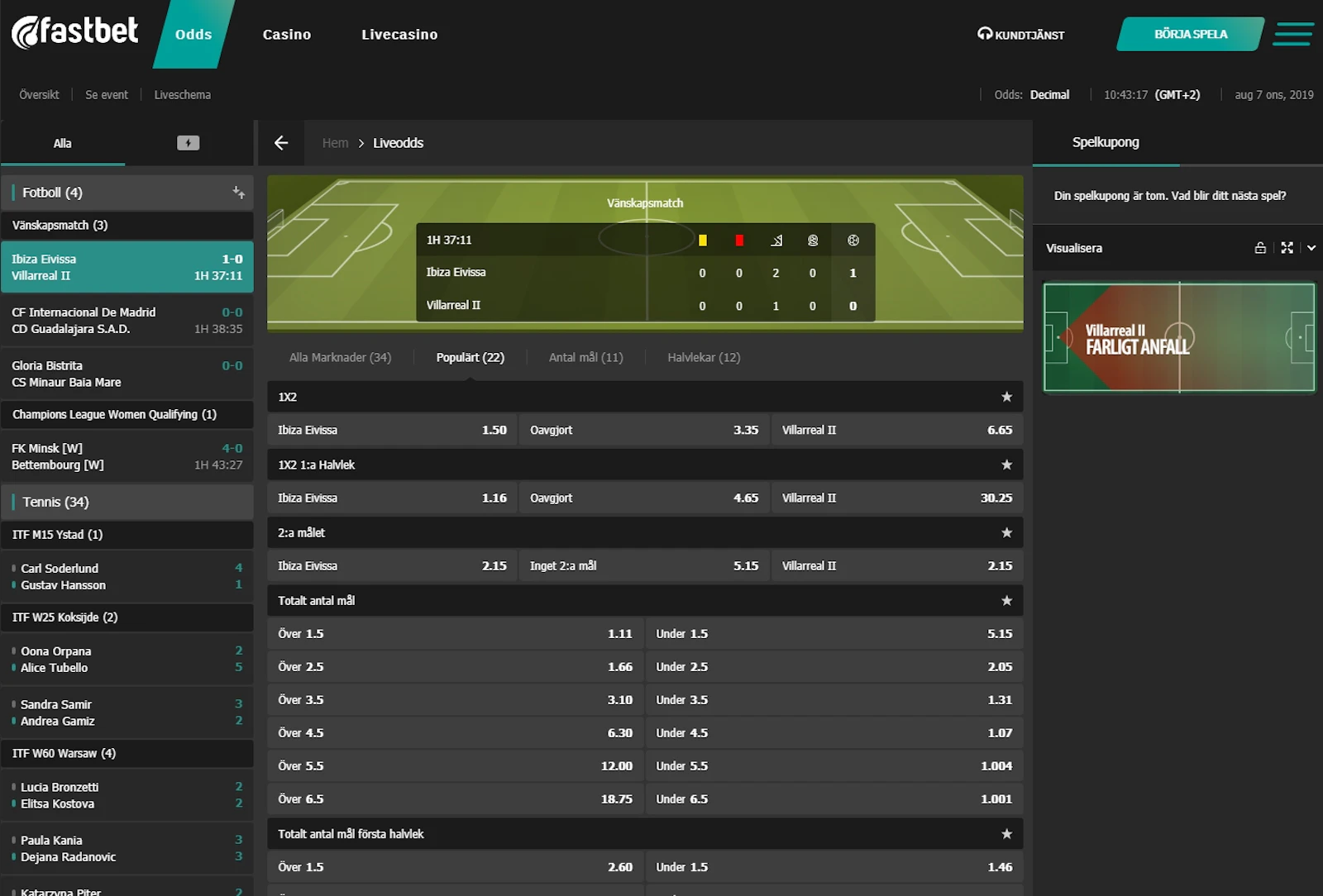 Fastbet liveodds
