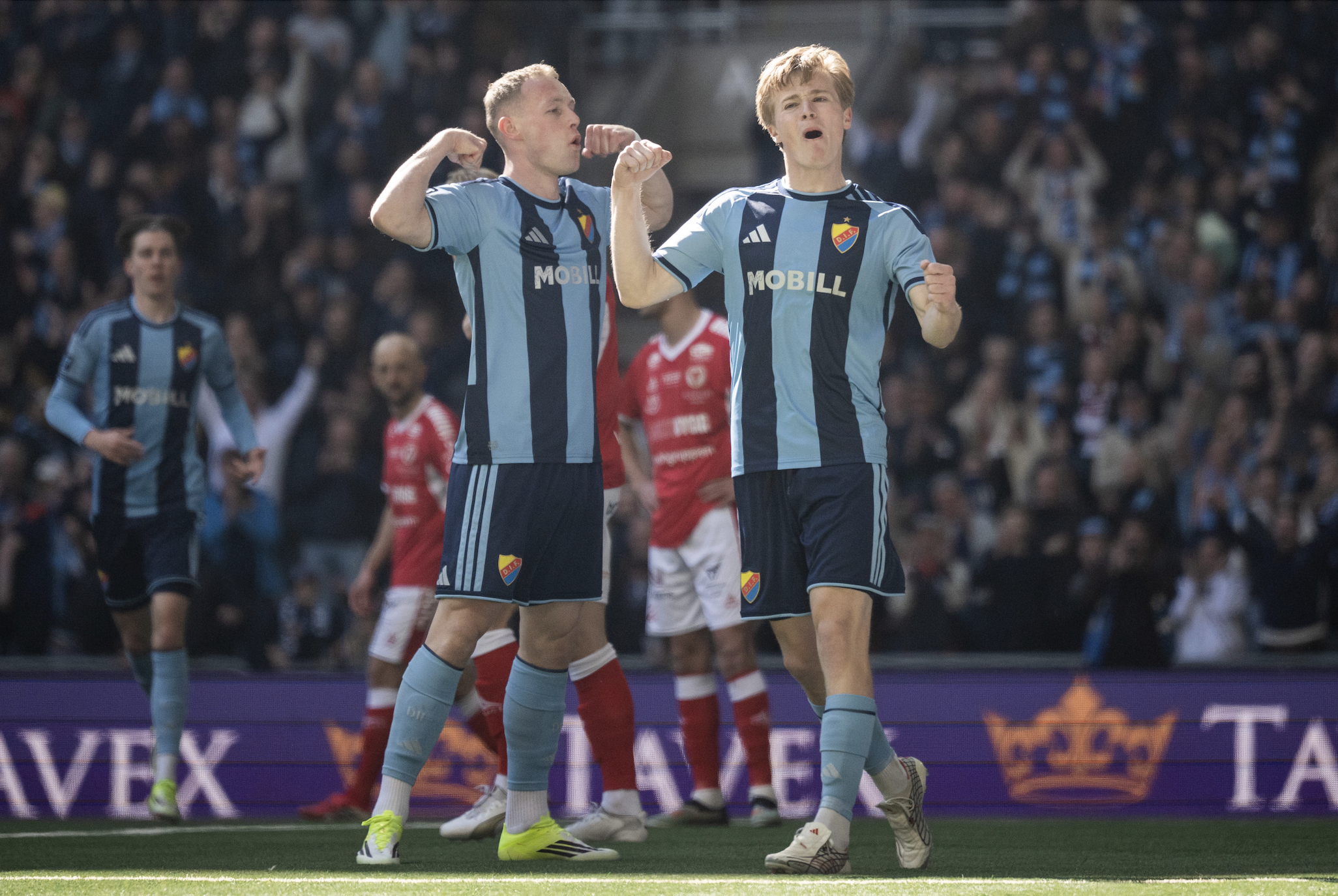 Djurgardens Kristian Lien jublar