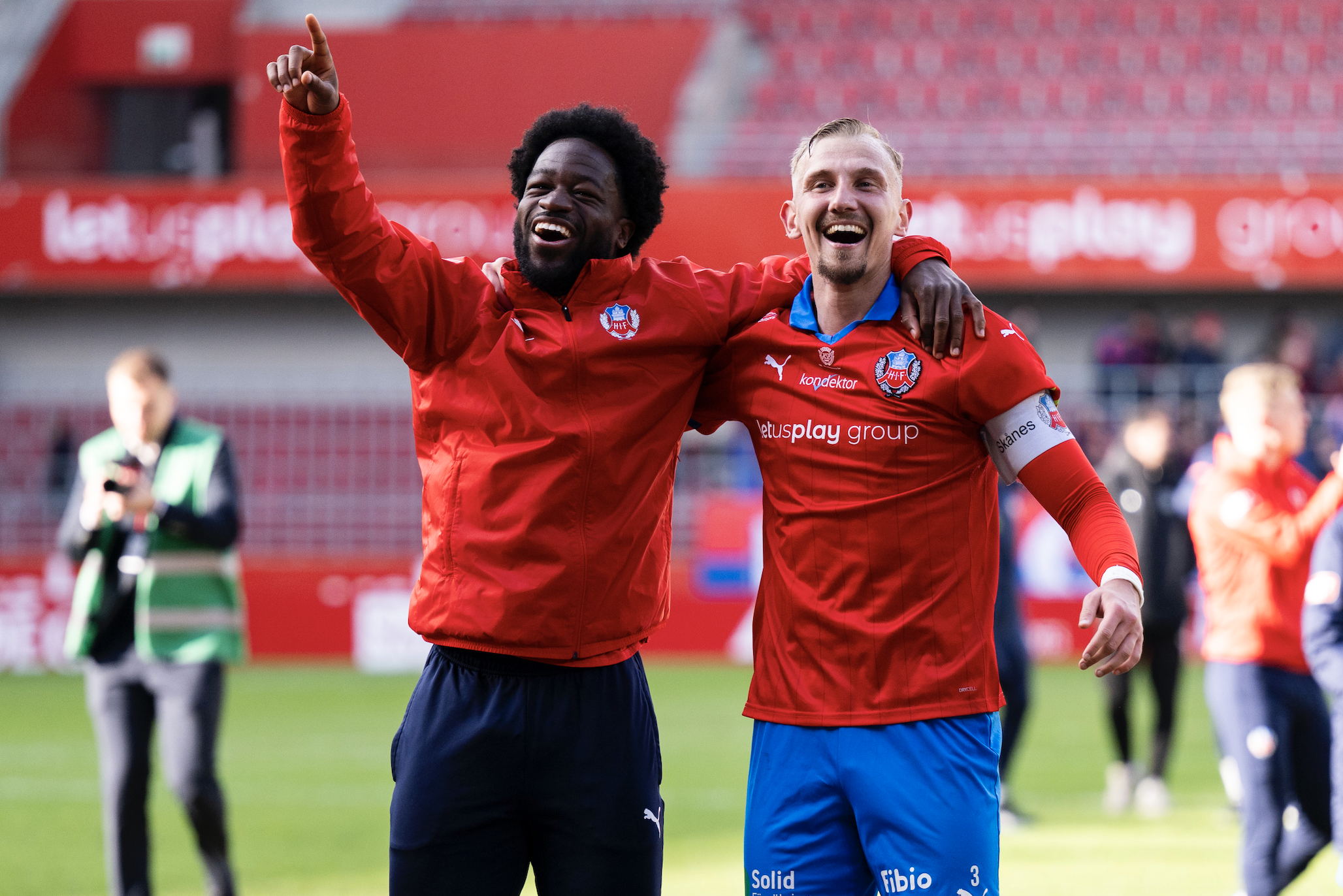 Helsingborgs Kevin Nyarko och Jakob Voelkerling