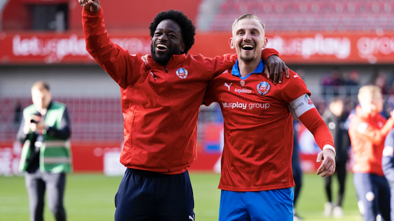 Helsingborgs Kevin Nyarko och Jakob Voelkerling