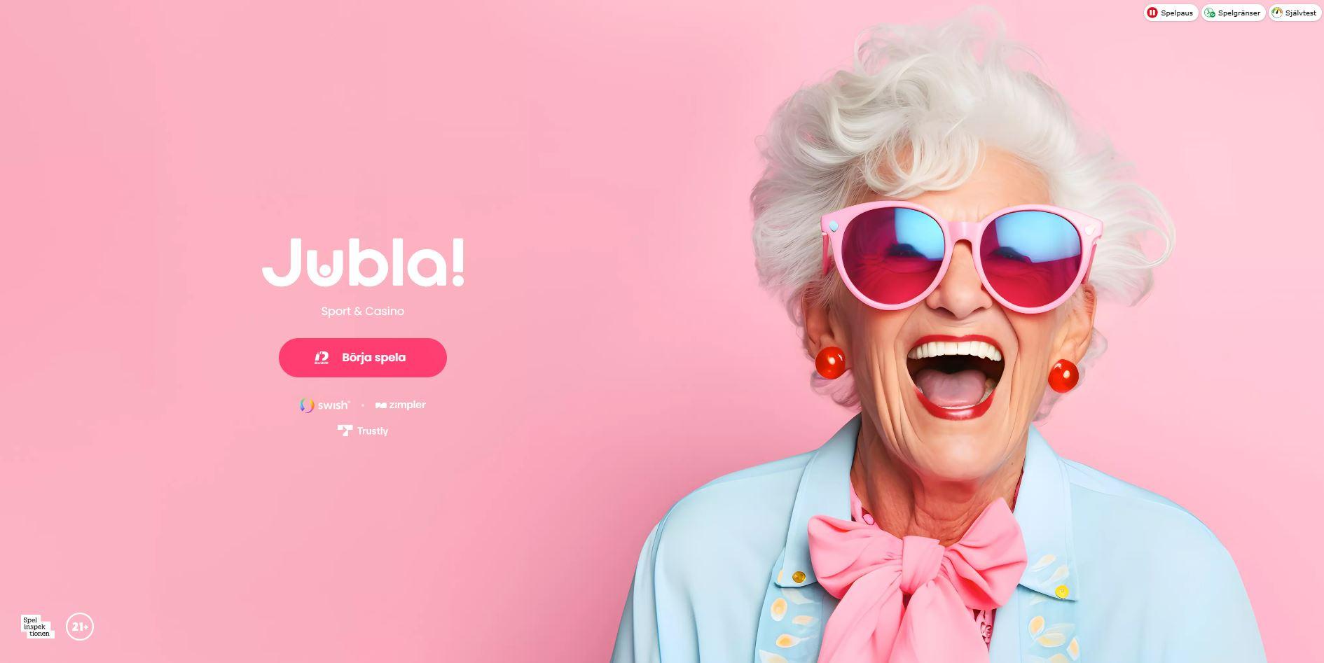 Jubla casino startsida desktop