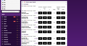 Lucky Sports utbud Premier League