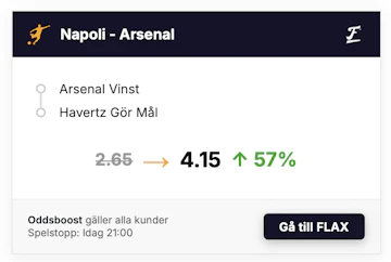 Napoli vs Arsenal boost i CL