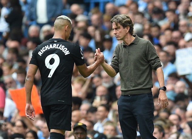 Richarlison och Thomas Frank