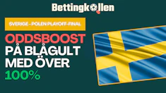 Sverige boostas med över 100 % inför playoff-finalen