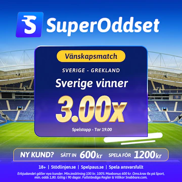 Superoddset Sverige grekland