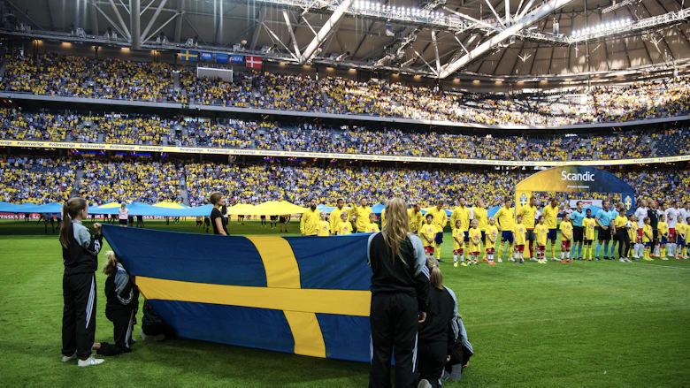 Sverige fotboll flagga