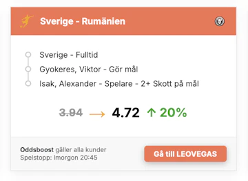 Sverige vs rumanien boost
