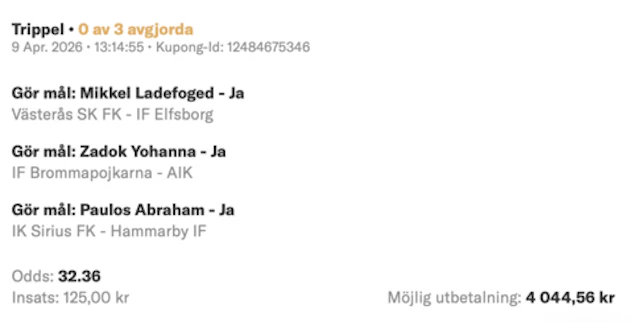 Trippel malskyttar allsvenskan