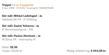 Trippel malskyttar allsvenskan