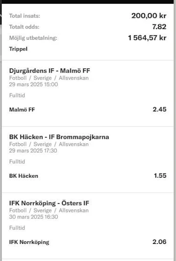 Allsvenskan trippel