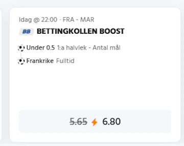 Bettingkollen expekt frankrike marocko