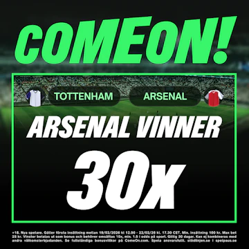 tottenham arsenal bonusboost 22/2