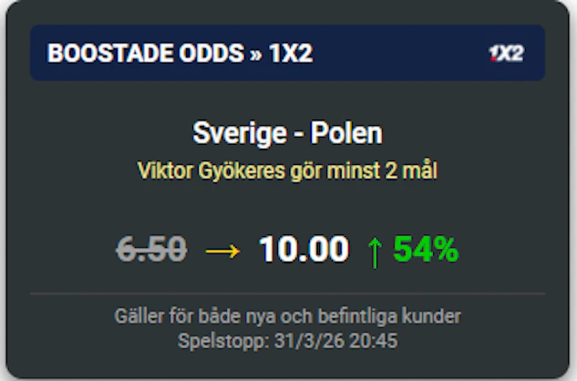 Boost viktor mot polen