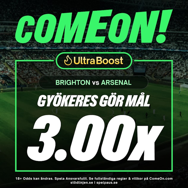 oddsboost på Gyökeres 4/3 2026