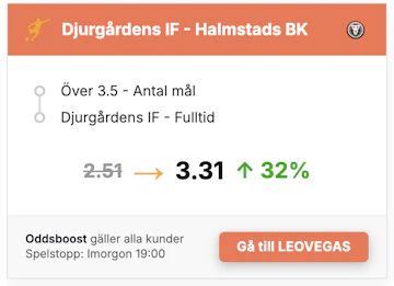 allsvenskan djurgården - hamstad boost
