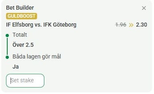 Elfsborg ifkgoteborg oddstboost