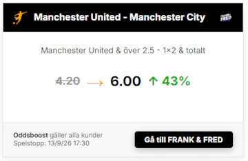Frank fred oddsboost derby manchester