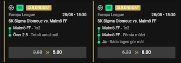 Malmö ff oddsboostar