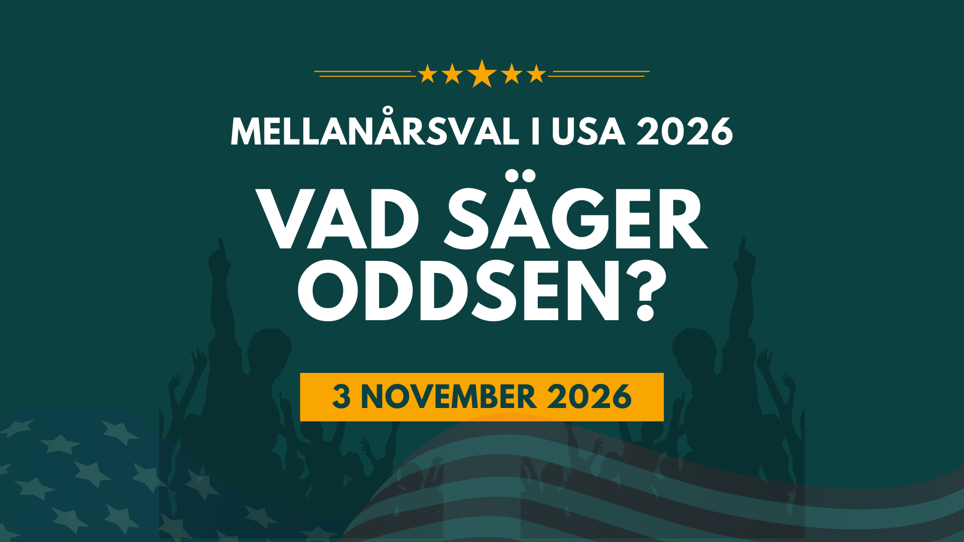Så ser oddsen ut inför USA:s mellanårsval 2026
