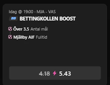 Mjallby vasteros boost