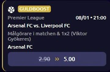 Oddsboost gyokeres