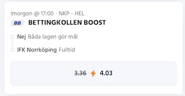 Oddsboost ifk norrkoping vs helsingborg