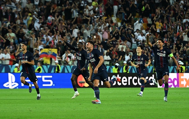 PSG-spelare firar
