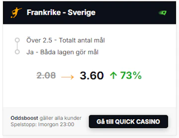 Quick casino frankrike sverige boost