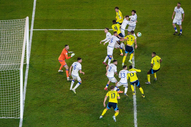 Sverige mot Kosovo i senaste VM-kvalmatchen.