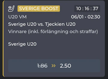 sverige tjeckien förhöjt odds
