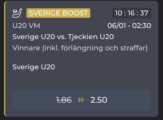 sverige tjeckien förhöjt odds