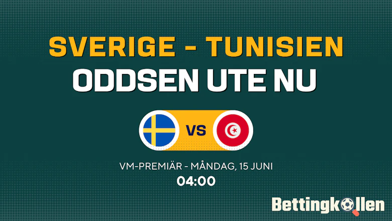 sverige-tunisien vm-premiär odds