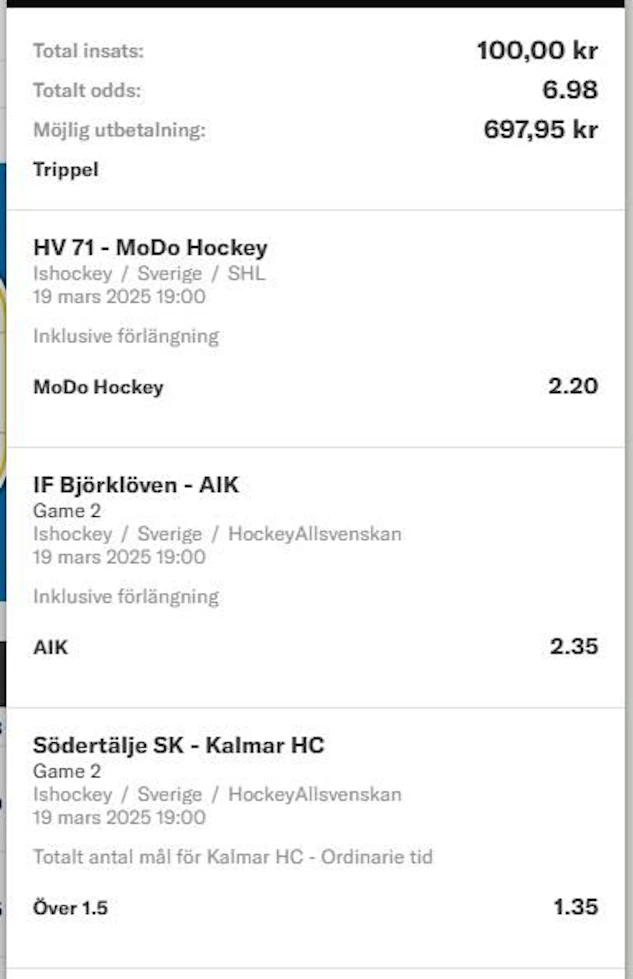 Trippel hockey